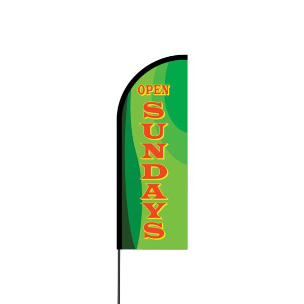 Open Sundays Flex Banner Flag - 11ft Thumbnail