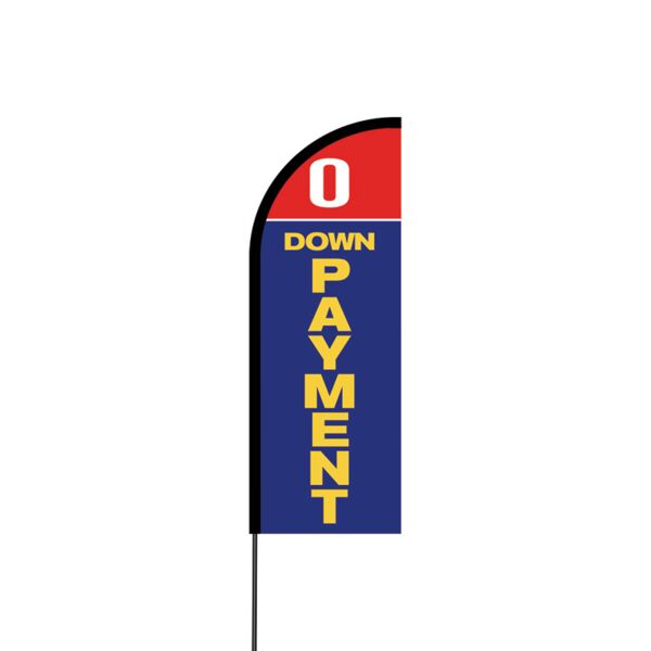 0 Down Payment Flex Banner Flag - 11ft Thumbnail