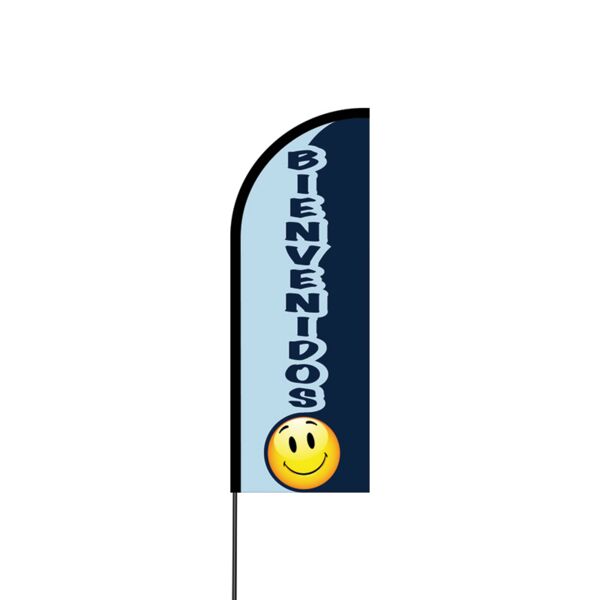 Bienvenidos Here Flex Banner Flag - 11ft Thumbnail