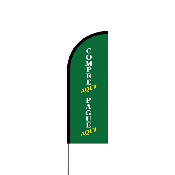 Green Aqui Flex Banner Flag - 11ft Thumbnail