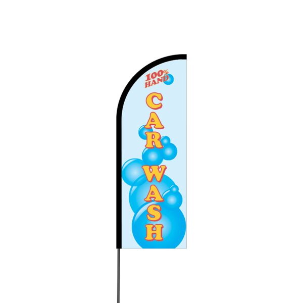 Hand Car Wash Flex Banner Flag - 11ft Thumbnail