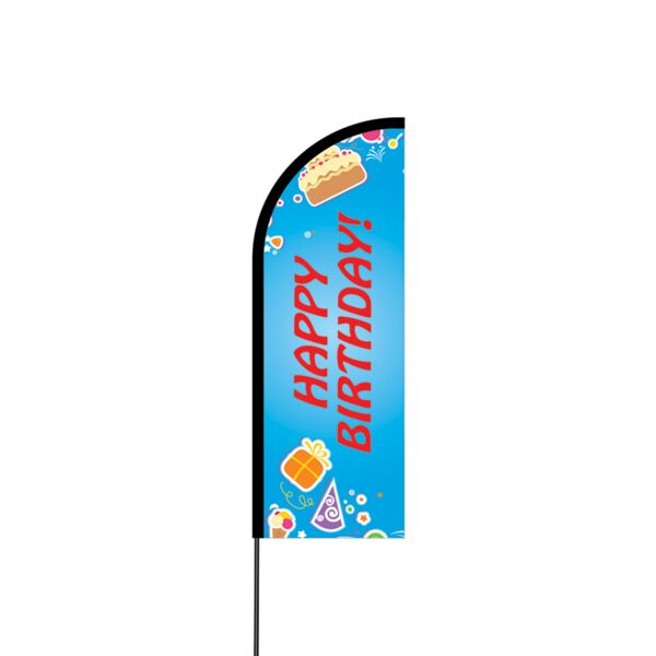 Happy Birthday Flex Banner Flag - 11ft Thumbnail