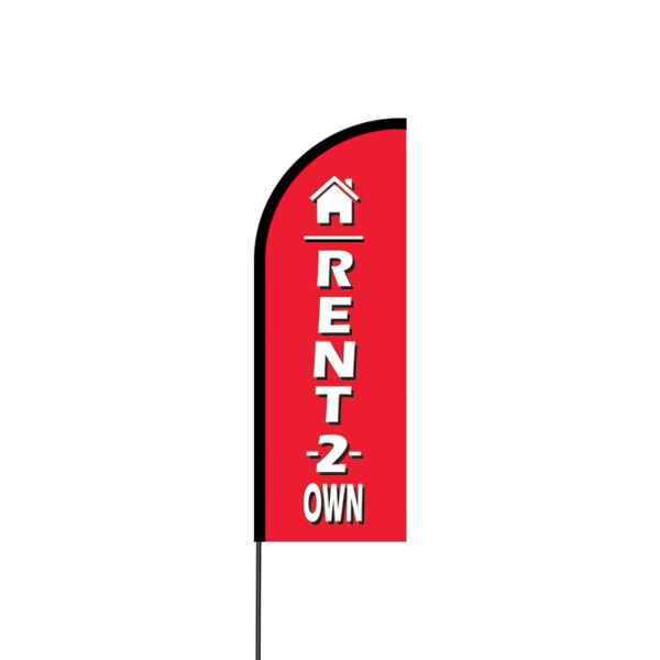 Rent 2 Own Flex Banner Flag - 11ft Thumbnail