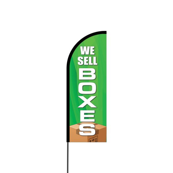We Sell Boxes Flex Banner Flag - 11ft Thumbnail