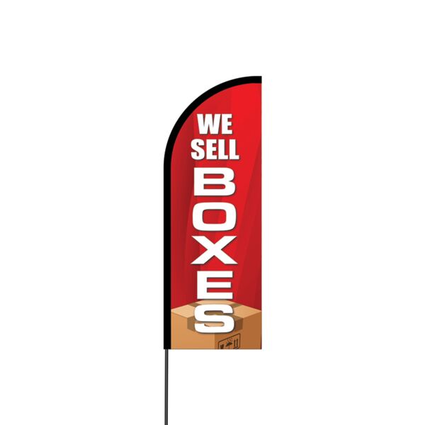 We Sell Boxes Flex Banner Flag - 11ft Thumbnail