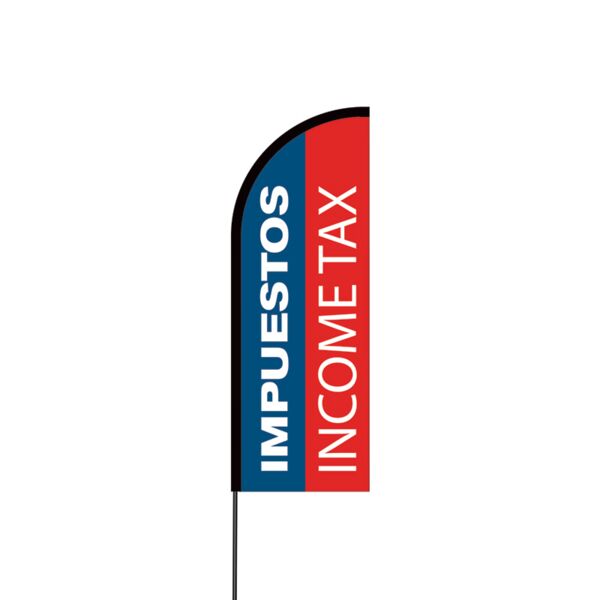Impuestos Income Tax Flex Banner Flag - 11ft Thumbnail