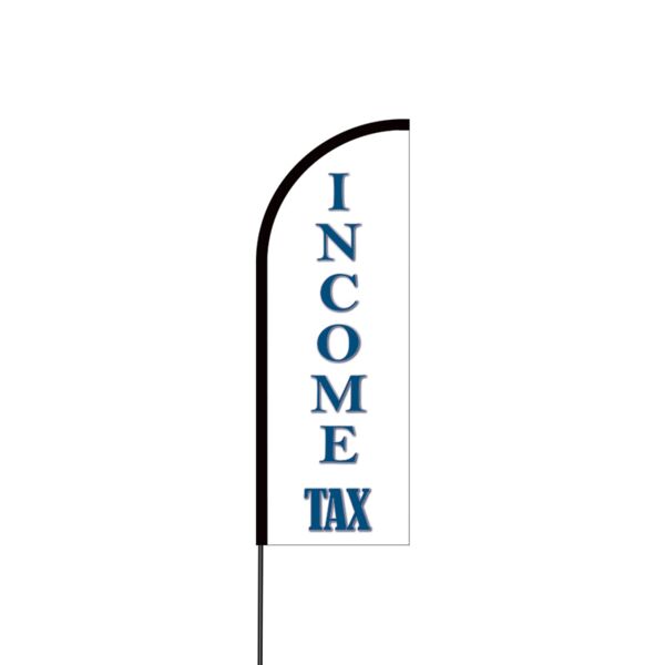Income Tax Flex Banner Flag - 11ft Thumbnail