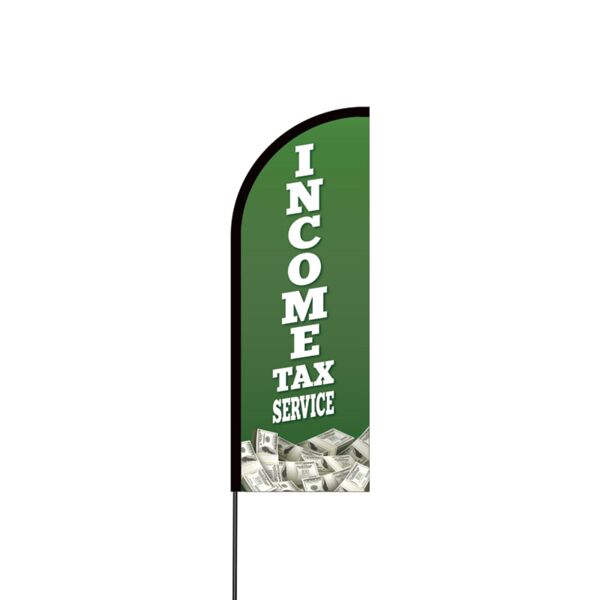 Income Tax Services Flex Banner Flag - 11ft Thumbnail
