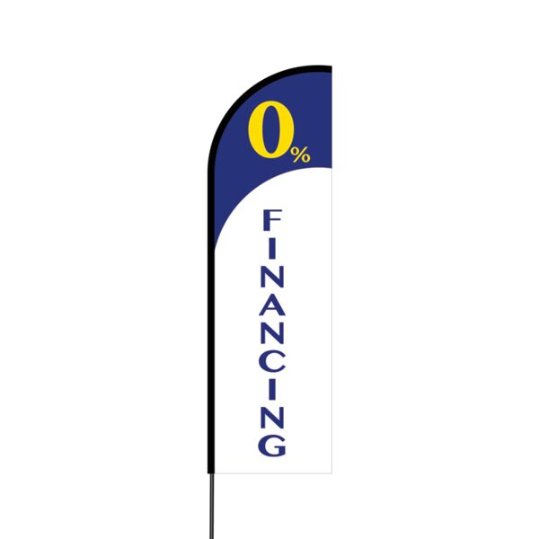 0% Financing Flex Banner Flag - 14 (Single Sided) Thumbnail