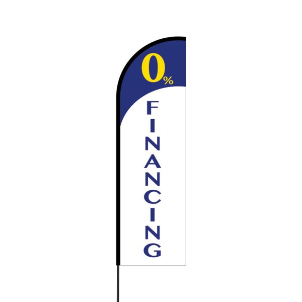 0% Financing Flex Banner Flag - 14 (Single Sided) Thumbnail