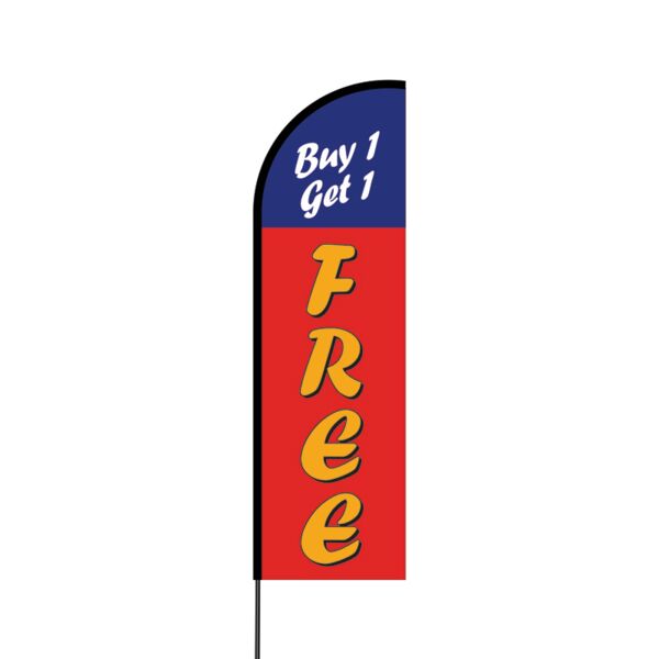Buy One Get One Free Flex Banner Flag - 14 (Single Sided) Thumbnail