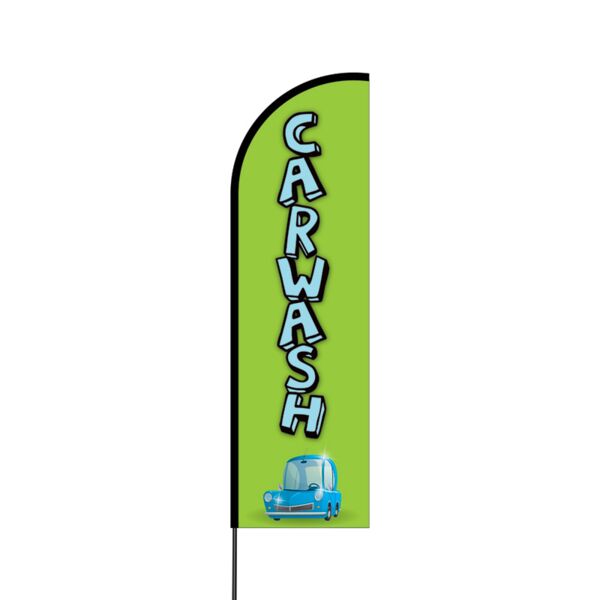 Car Wash Flex Banner Flag - 14 (Single Sided) Thumbnail