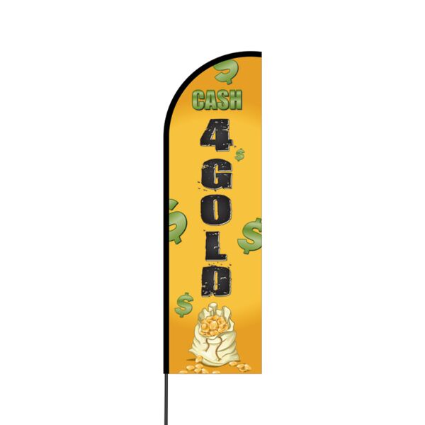 Cash 4 Gold Flex Banner Flag - 14 (Single Sided) Thumbnail