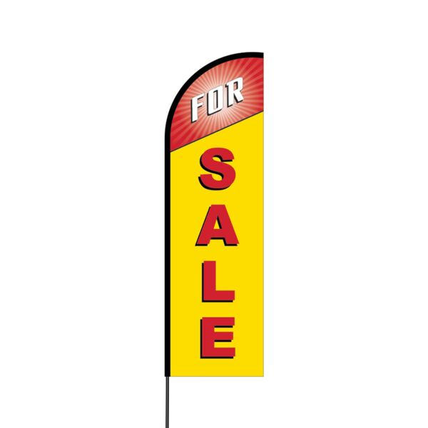 For Sale Flex Banner Flag - 14 (Single Sided) Thumbnail
