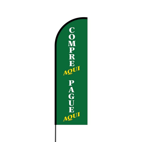 Compre Aqui Flex Banner Flag - 14 (Single Sided) Thumbnail