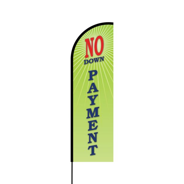No Down Payment Flex Banner Flag - 14 (Single Sided) Thumbnail