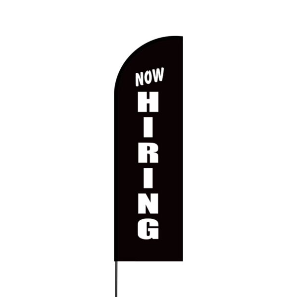 Now Hiring Flex Banner Flag - 14 (Single Sided) Thumbnail