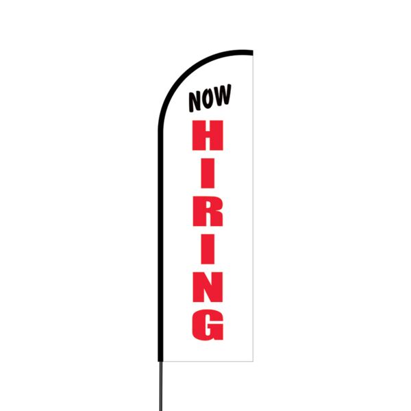 Now Hiring Flex Banner Flag - 14 (Single Sided) Thumbnail