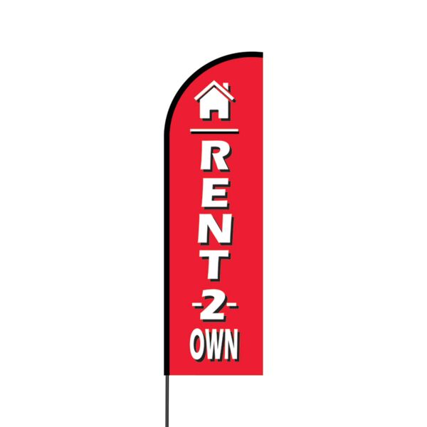 Rent to Own Flex Banner Flag - 14 (Single Sided) Thumbnail