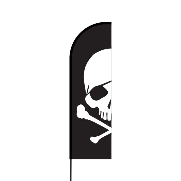 Skull Flex Banner Flag - 14 (Single Sided) Thumbnail