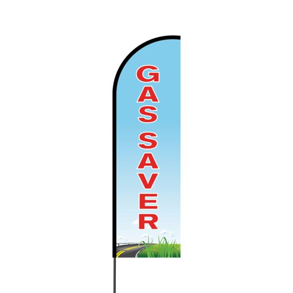 Gas Saver Flex Banner Flag - 14 (Single Sided) Thumbnail