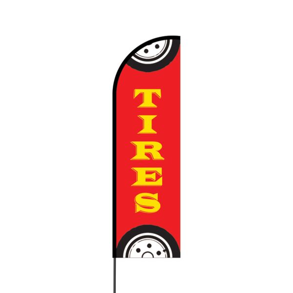 Tires Flex Banner Flag - 14 (Single Sided) Thumbnail
