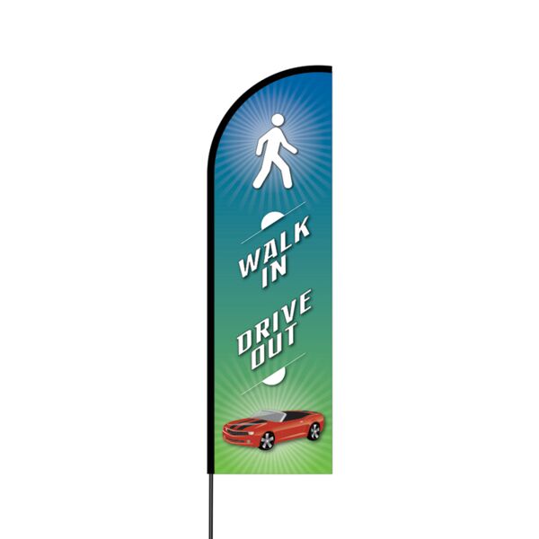 Walk In Drive Out Flex Banner Flag - 14 (Single Sided) Thumbnail