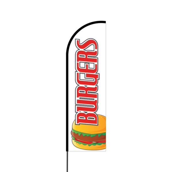 Burgers Flex Banner Flag - 14 (Single Sided) Thumbnail