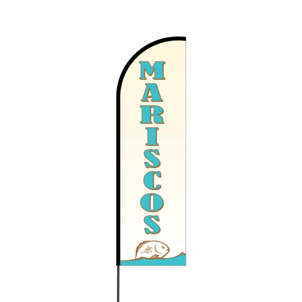 Mariscos Flex Banner Flag - 14 (Single Sided) Thumbnail