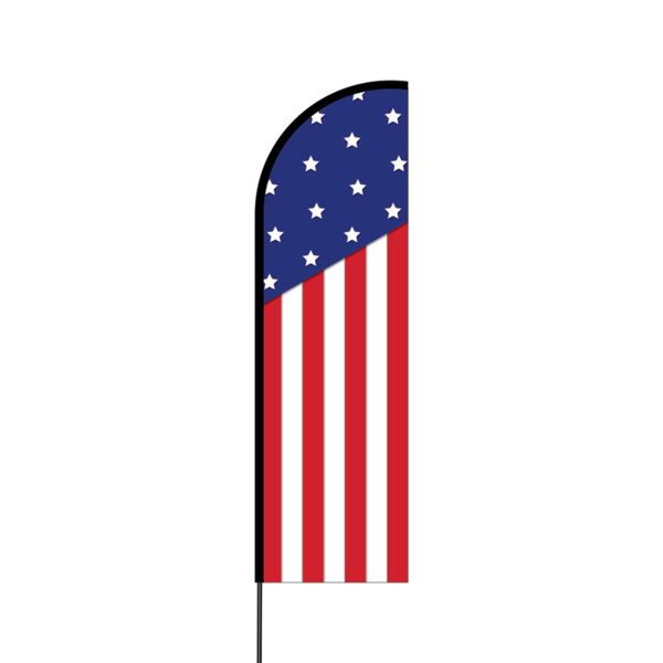 American Flex Banner Flag - 14 (Single Sided) Thumbnail