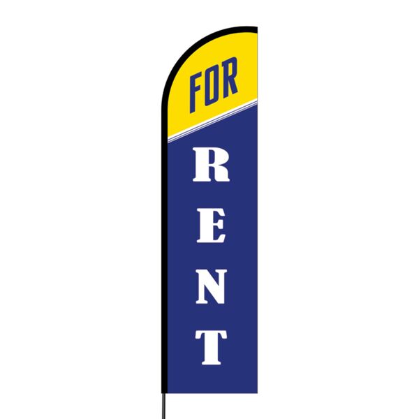 For Rent Flex Banner Flag - 16 (Single Sided) Thumbnail