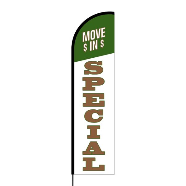 Move in Special Flex Banner Flag - 16ft (Single Sided) Thumbnail