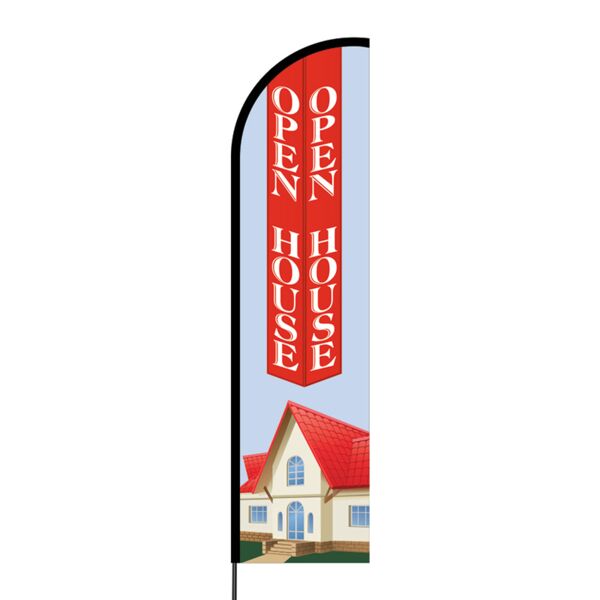 Open House Flex Banner Flag - 16ft (Single Sided) Thumbnail