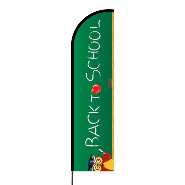 Back to School Flex Banner Flag - 16ft (Single Sided) Thumbnail