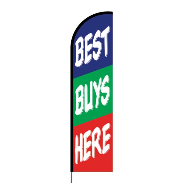 Best Buys Here Flex Banner Flag - 16ft (Single Sided) Thumbnail