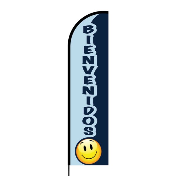 Bienvenidos Flex Banner Flag - 16ft (Single Sided) Thumbnail