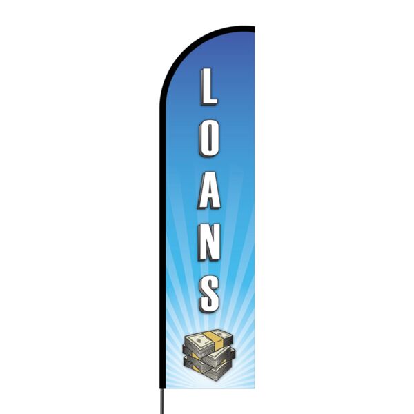 Loans Flex Banner Flag - 16ft (Single Sided) Thumbnail