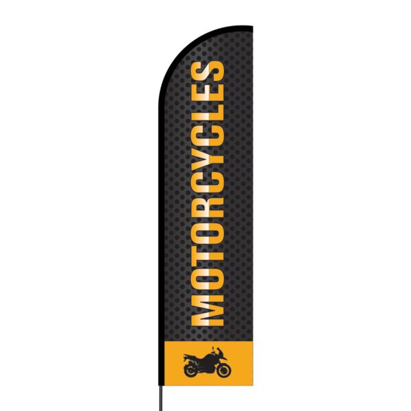 Motorcycle Flex Banner Flag - 16ft (Single Sided) Thumbnail