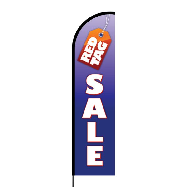 Red Tag Flex Banner Flag - 16ft (Single Sided) Thumbnail