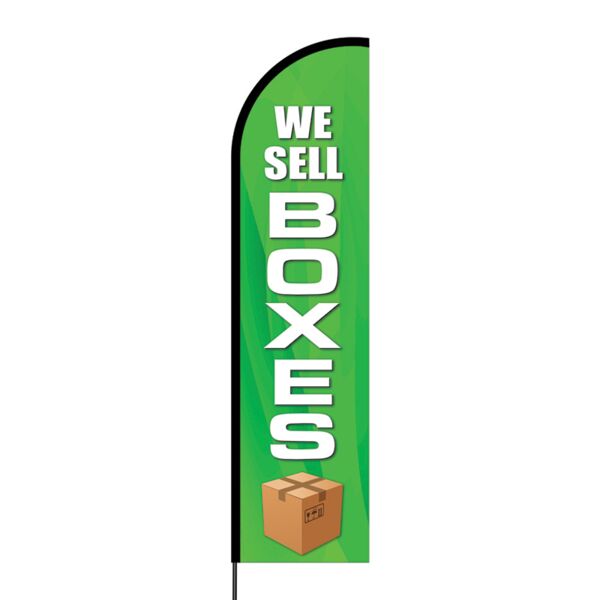 We Sell Boxes Flex Banner Flag - 16ft (Single Sided) Thumbnail