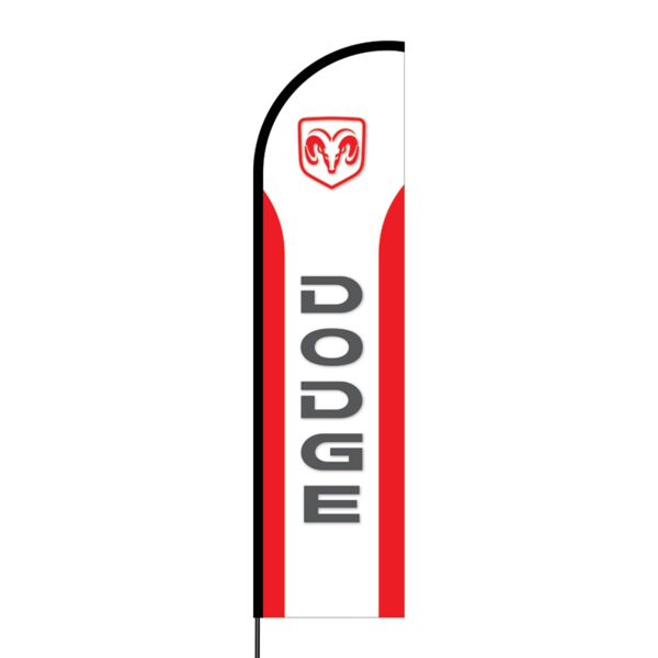 Dodge Flex Banner Flag - 16ft (Single Sided) Thumbnail