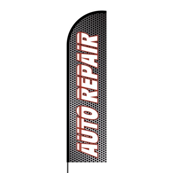 Auto Repair Flex Banner Flag - 16ft (Single Sided) Thumbnail