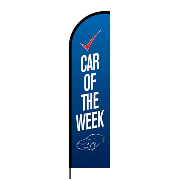 Car of the Week Flex Banner Flag - 16ft (Single Sided) Thumbnail
