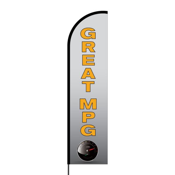 Great MPG Flex Banner Flag - 16ft (Single Sided) Thumbnail