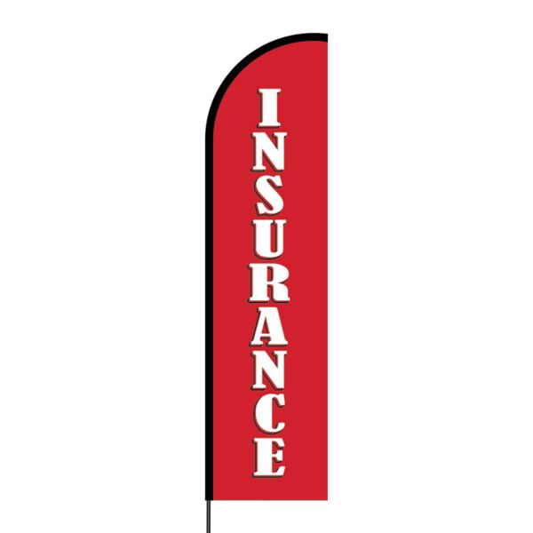 Insurance Flex Banner Flag - 16ft (Single Sided) Thumbnail