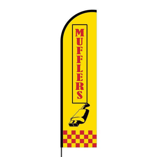 Mufflers Flex Banner Flag - 16ft (Single Sided) Thumbnail