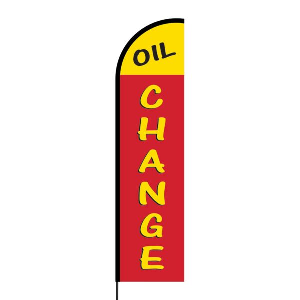 Oil Change Flex Banner Flag - 16ft (Single Sided) Thumbnail