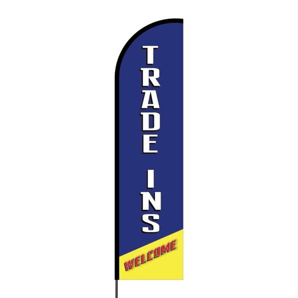 Trade Ins Flex Banner Flag - 16ft (Single Sided) Thumbnail