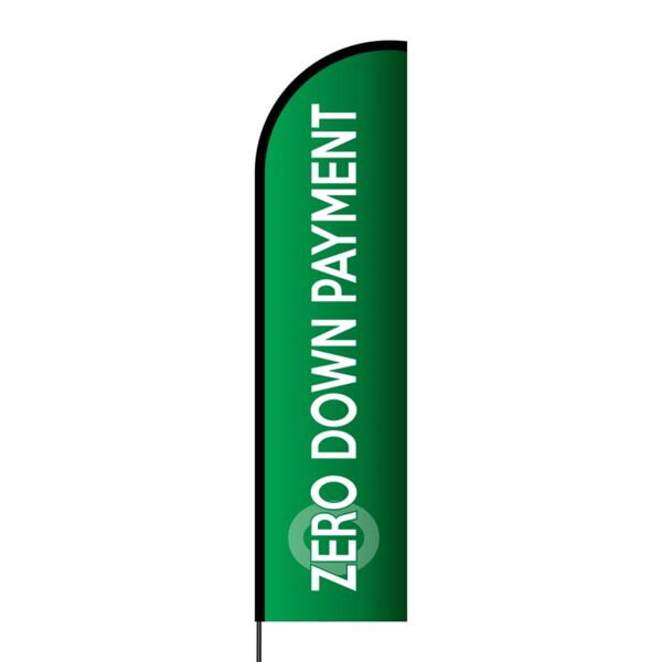 Zero Down Payment Flex Banner Flag - 16ft (Single Sided) Thumbnail