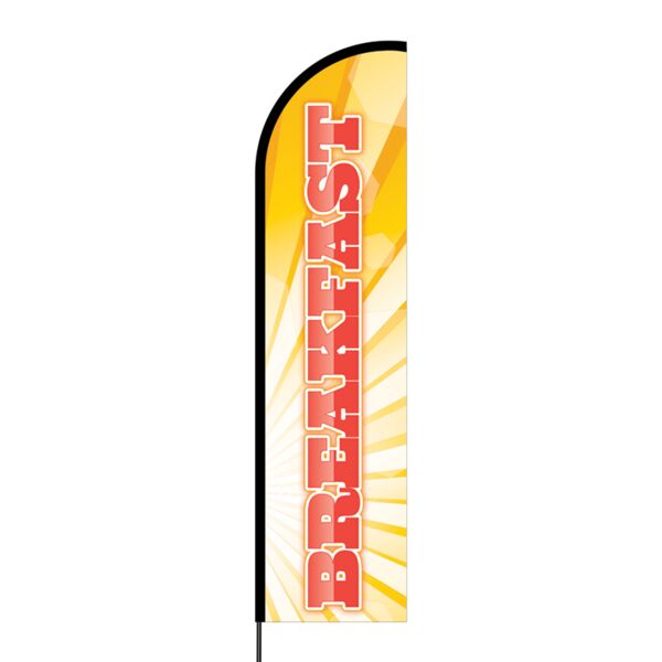 Breakfast Flex Banner Flag - 16ft (Single Sided) Thumbnail
